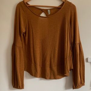 Free People long sleeve rust colored top
